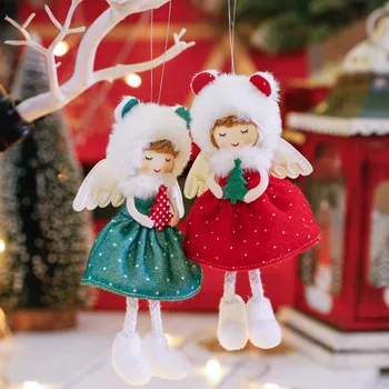 Сладко Момиче Ангел Коледа висулка Коледно Дърво Висящи украшения на Коледна украса за дома Коледни кукли, Детски подарък Навидад
