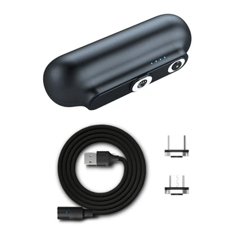 Удобно магнитно зарядно устройство за телефон с капацитет 2600 mah с Type-C/Micro USB/IOS