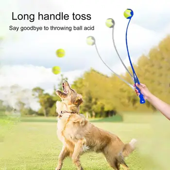 Устройство за хвърляне на топка за домашни любимци, интерактивни пускови устройства за кучета, чисти забавни играчки, без помощта на ръцете, за да се увеличи скоростта на преминаване на разстояния по време на упражнения с домашни любимци