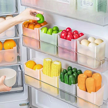 Хладилник Кутия за съхранение на Пресни Продукти, Кутии за съхранение на Зеленчуци и плодове със страна Като Хладилник Отделен Контейнер с Кухненски Органайзер