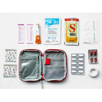 Чанта за спешна медицинска помощ на открито, Кутия за хапчета и Комплект за оцеляване в Домашна Кола, Калъф за излизане, Малък Оксфорд калъф 600D